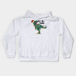 Tree Rex Christmas Xmas Dinosaur Kids Hoodie